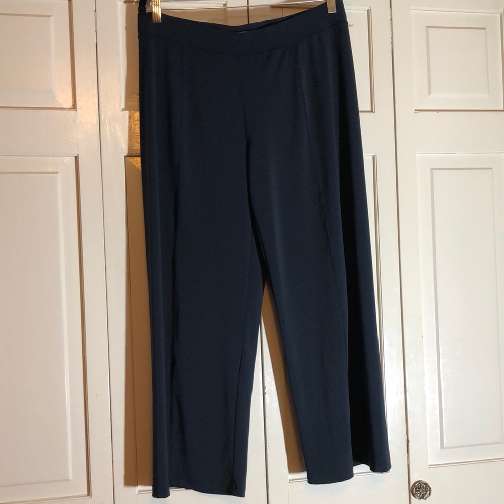 CAbi Navy Pull On Wide Leg Pant SZ M